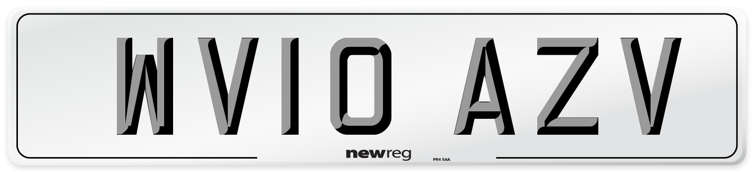 WV10 AZV Number Plate from New Reg